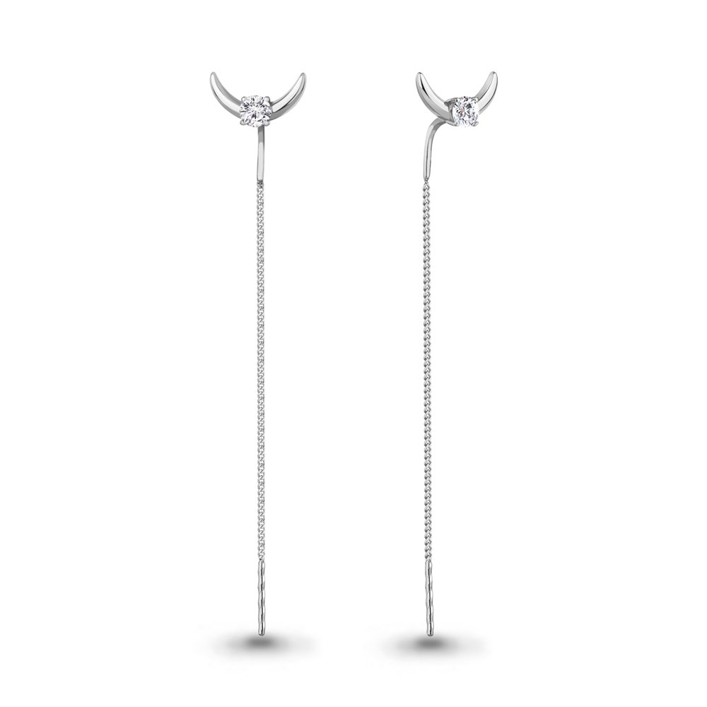 49775А Серьги из Серебра с фианитами