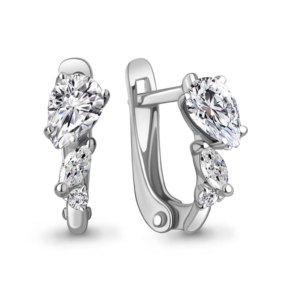 49805 Серьги из Серебра с фианитами