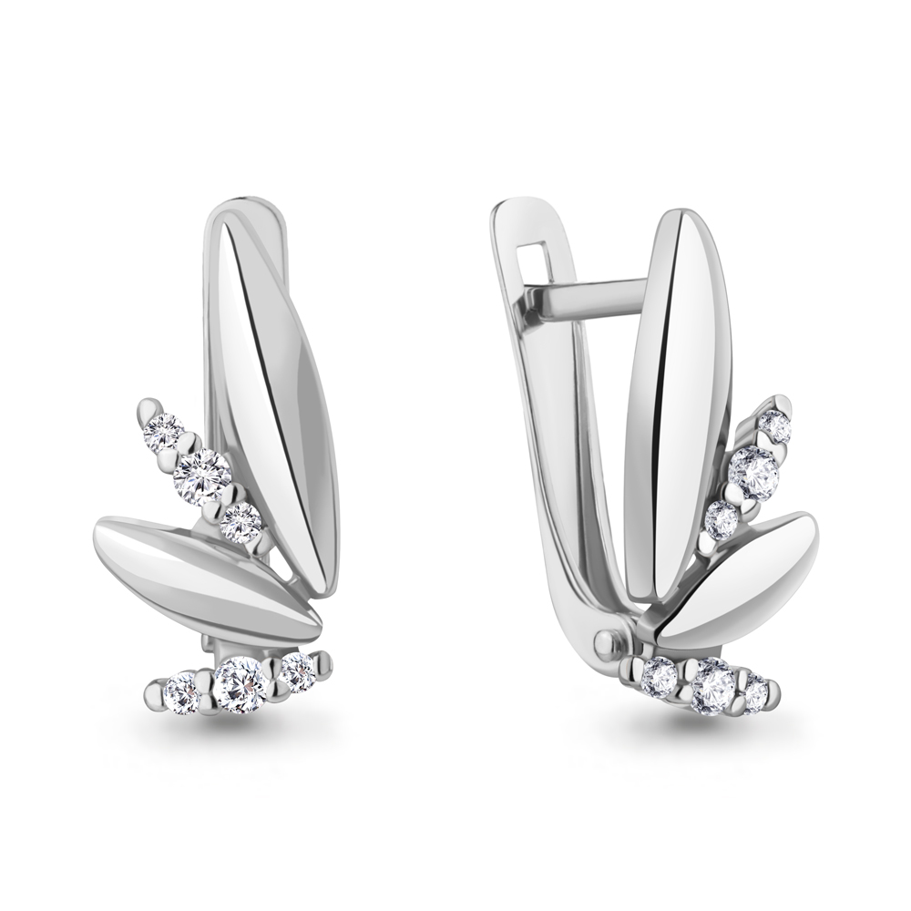 49826А Серьги из Серебра с фианитами