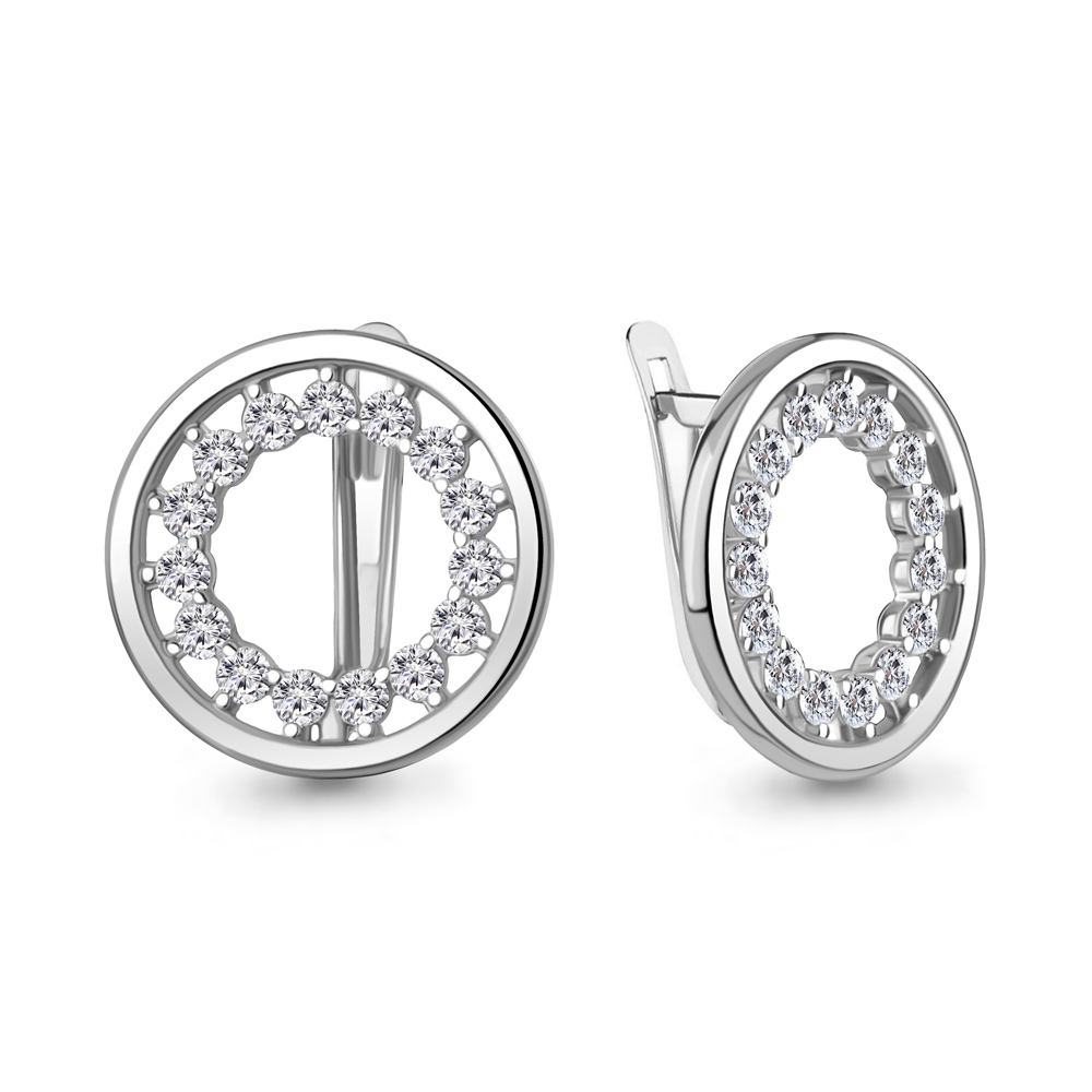 49829А Серьги из Серебра с фианитами