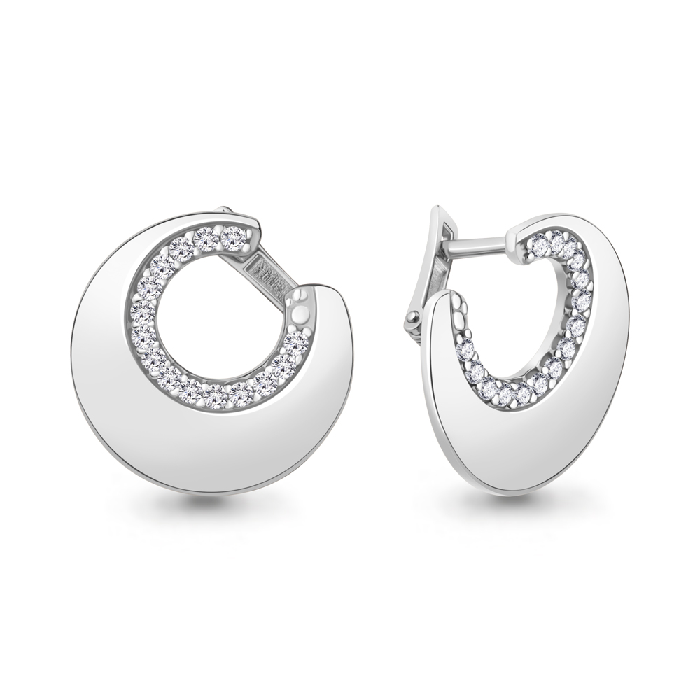 49832А Серьги из Серебра с фианитами