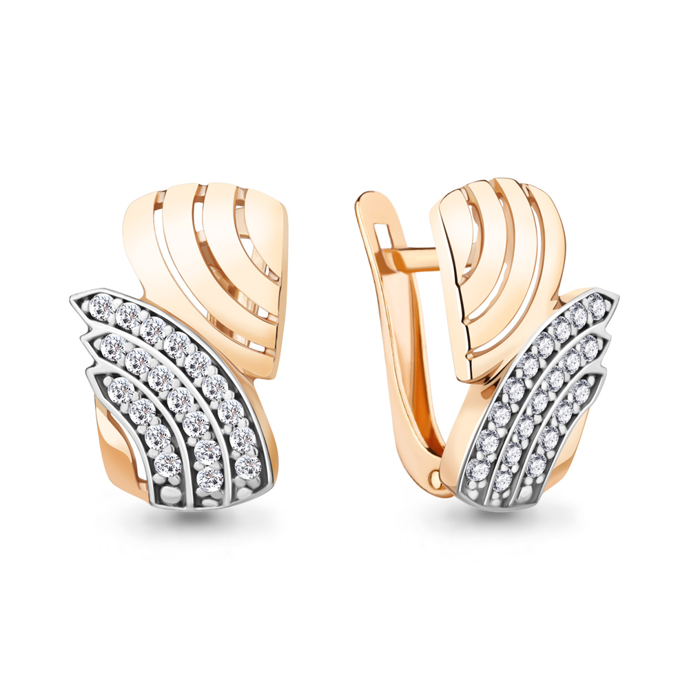 49861А Серьги из Золота с фианитами