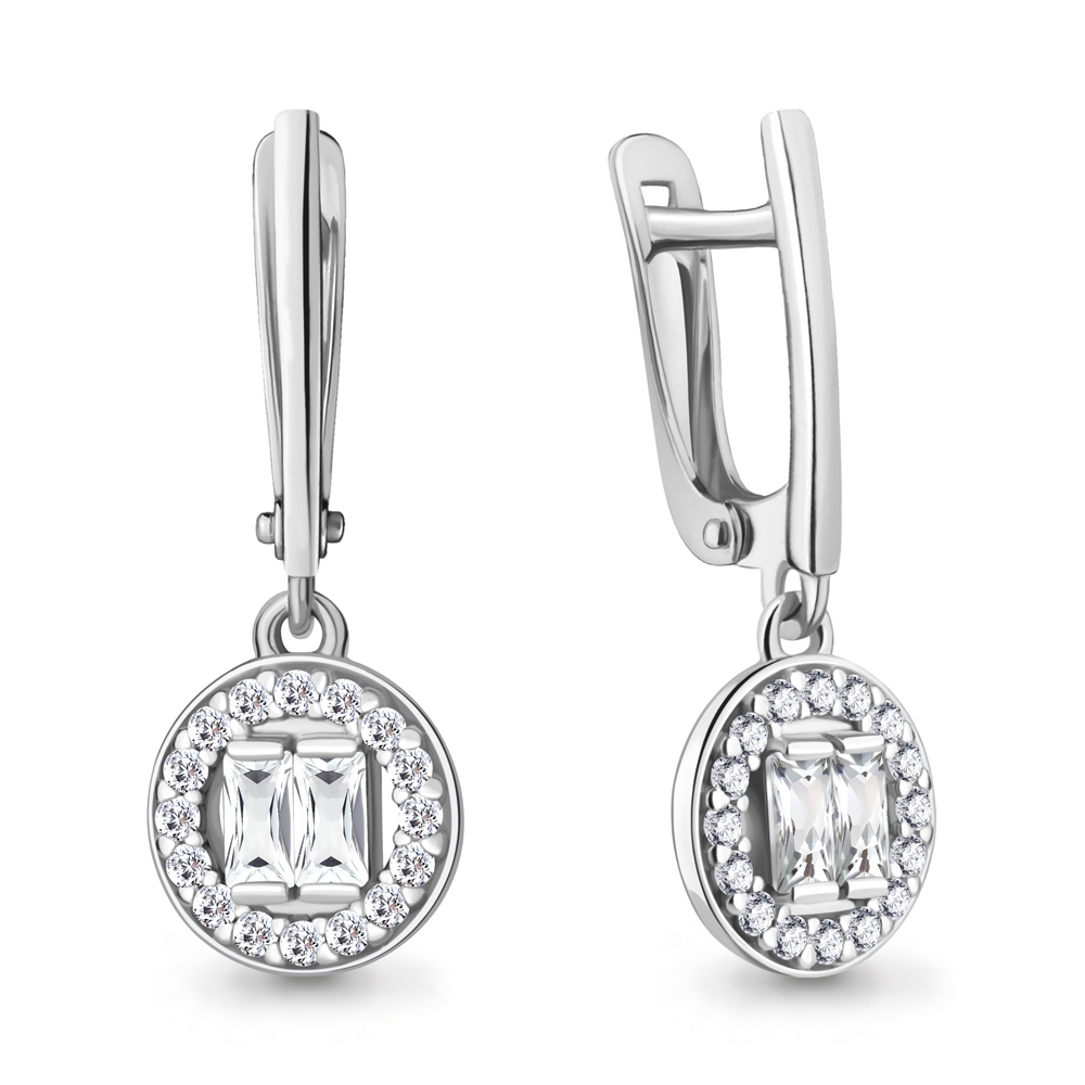 49871А Серьги из Серебра с фианитами