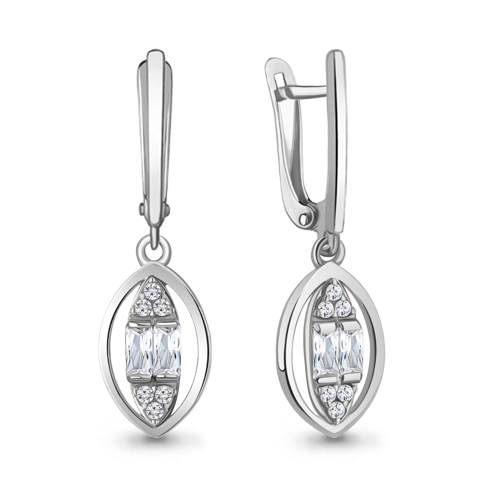 49875А Серьги из Серебра с фианитами