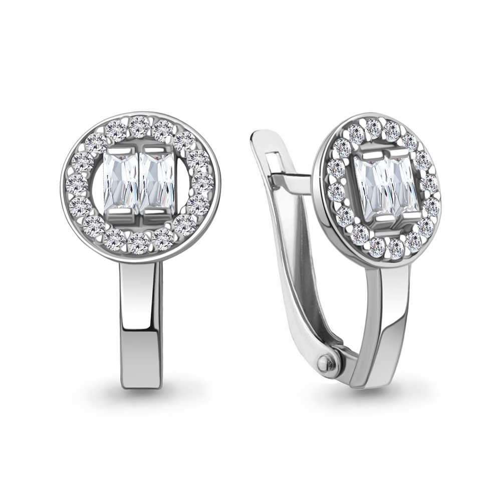 49901А Серьги из Серебра с фианитами