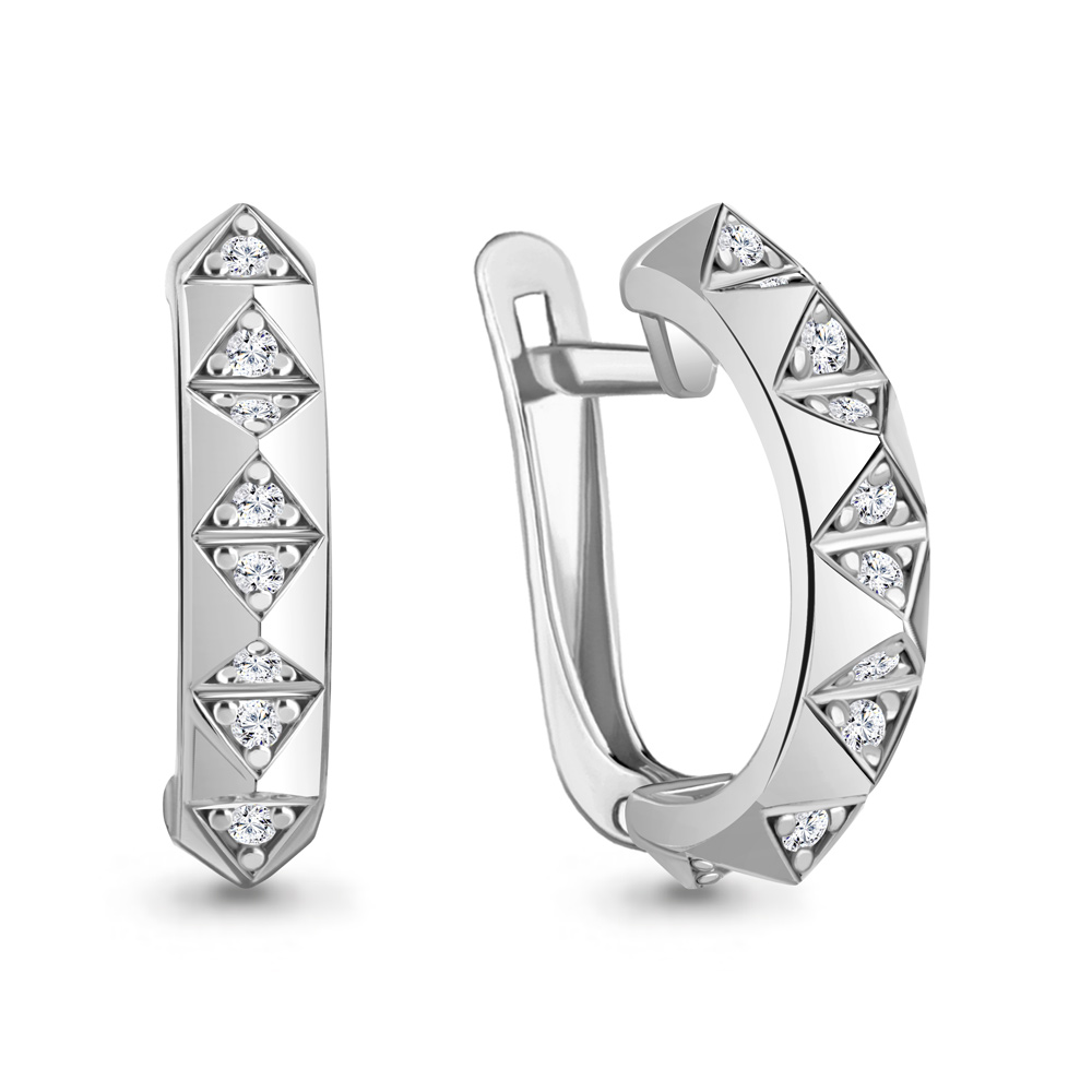 49912А Серьги из Серебра с фианитами