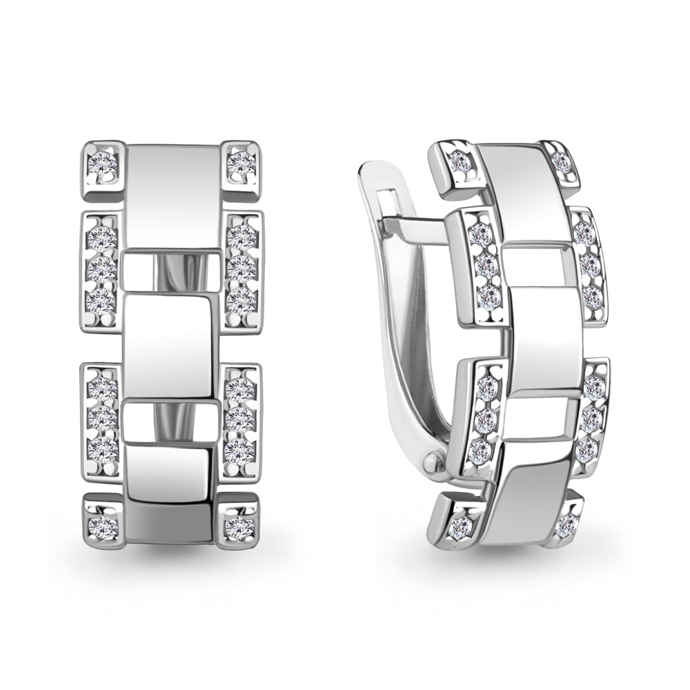 49922А Серьги из Серебра с фианитами