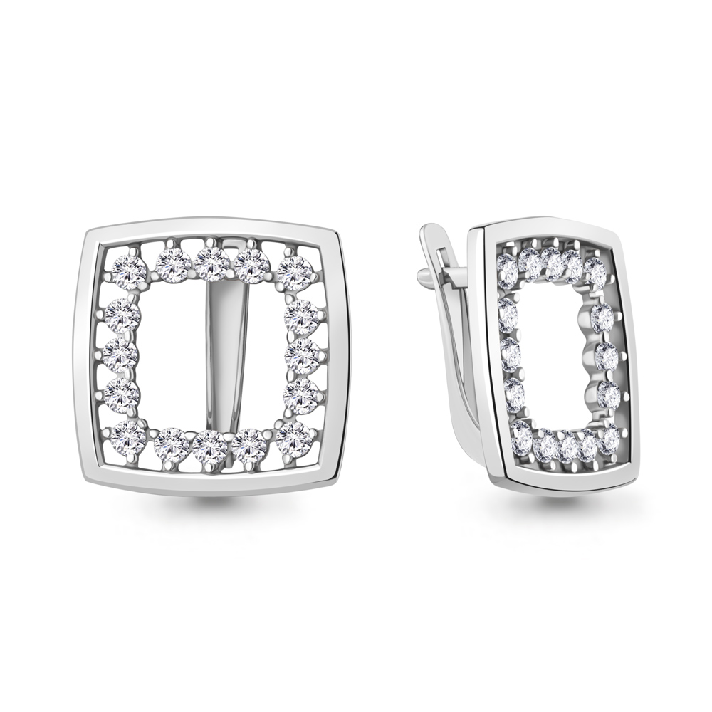 49935А Серьги из Серебра с фианитами