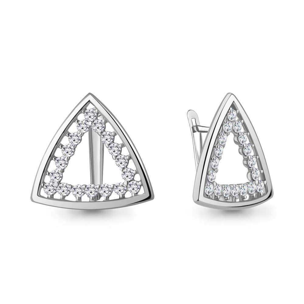 49936А Серьги из Серебра с фианитами