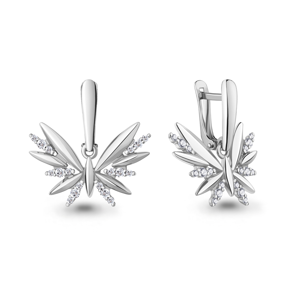 49955А Серьги из Серебра с фианитами