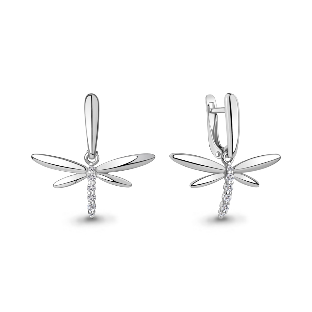 49956А Серьги из Серебра с фианитами