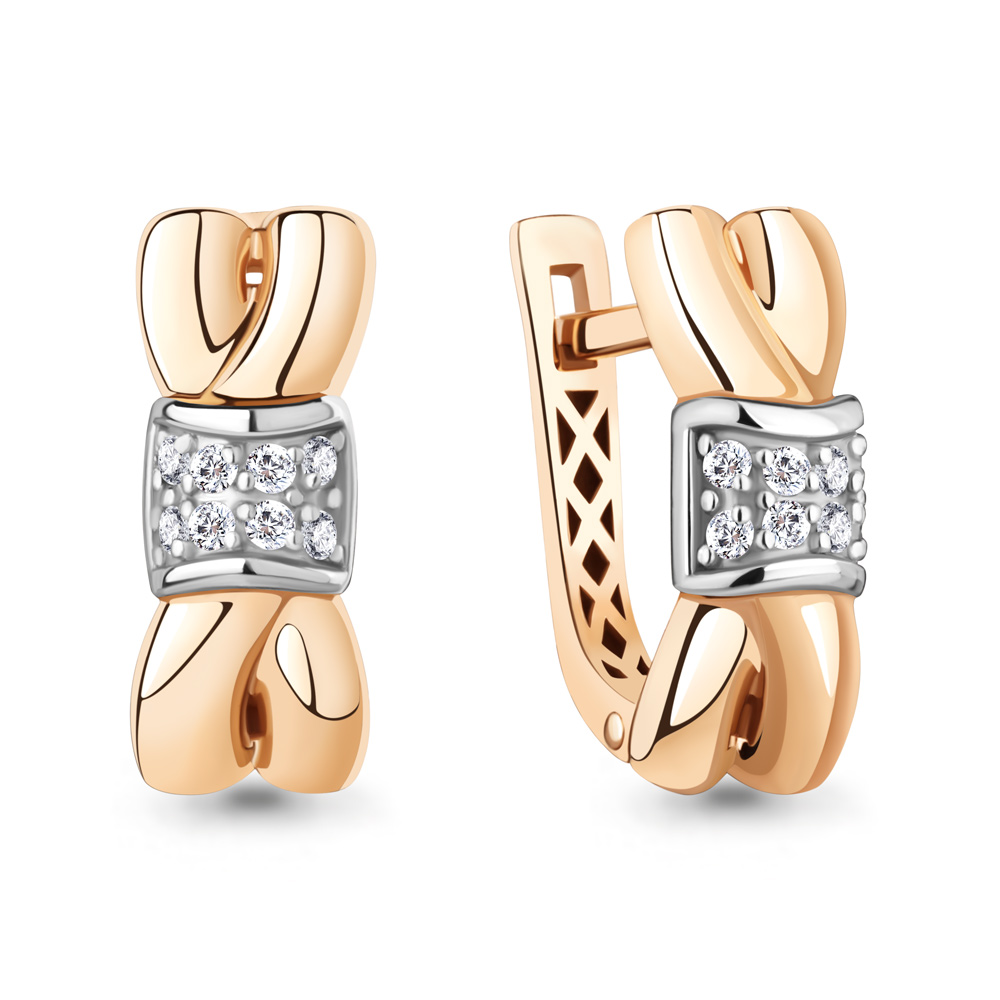 49966 Серьги из Золота с фианитами