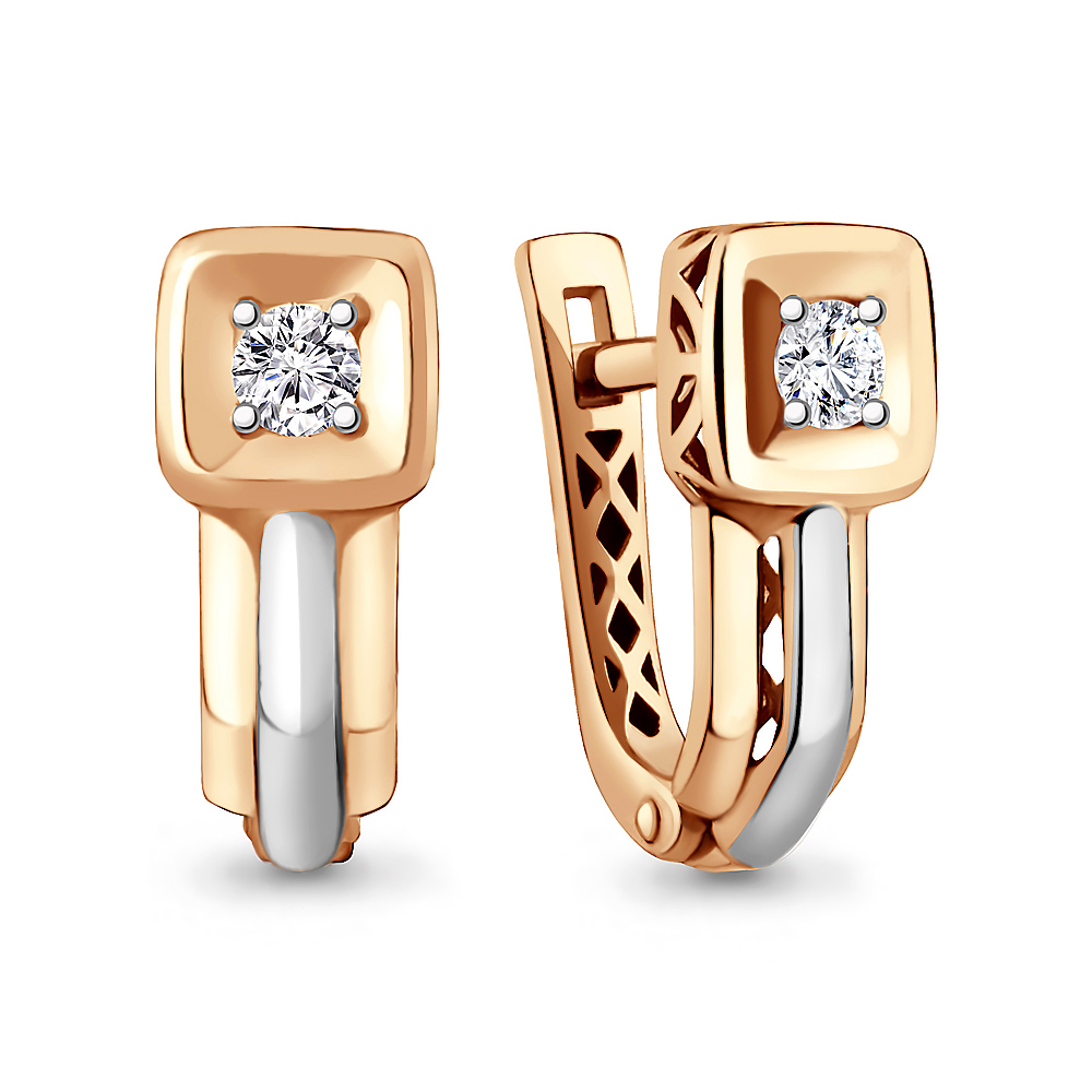 49967 Серьги из Золота с фианитами