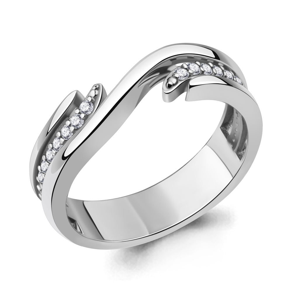 600010А Кольцо из Серебра с фианитами