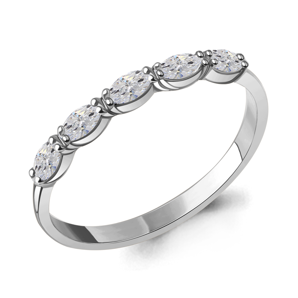 600013 Кольцо из Серебра с фианитами