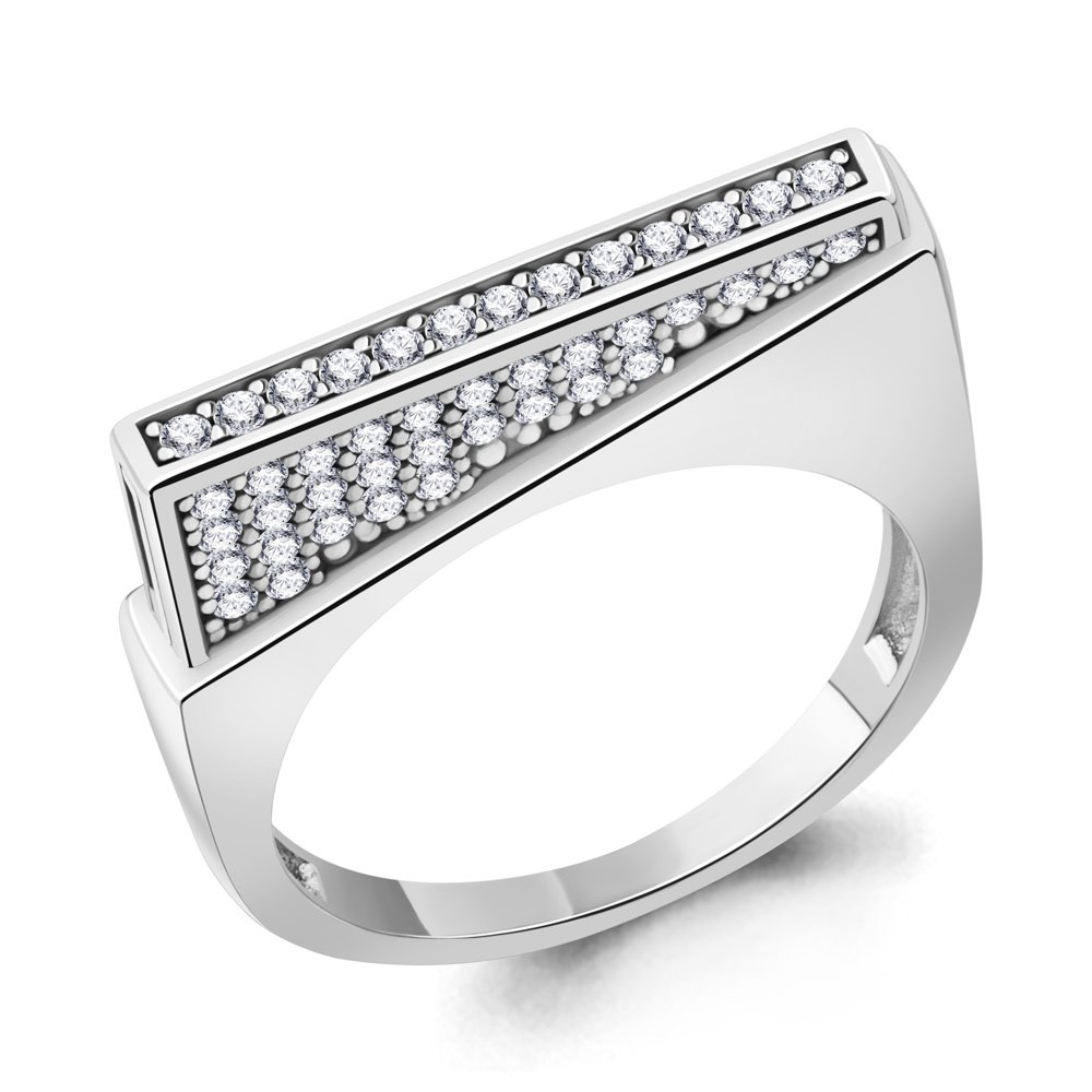 600024А Кольцо из Серебра с фианитами