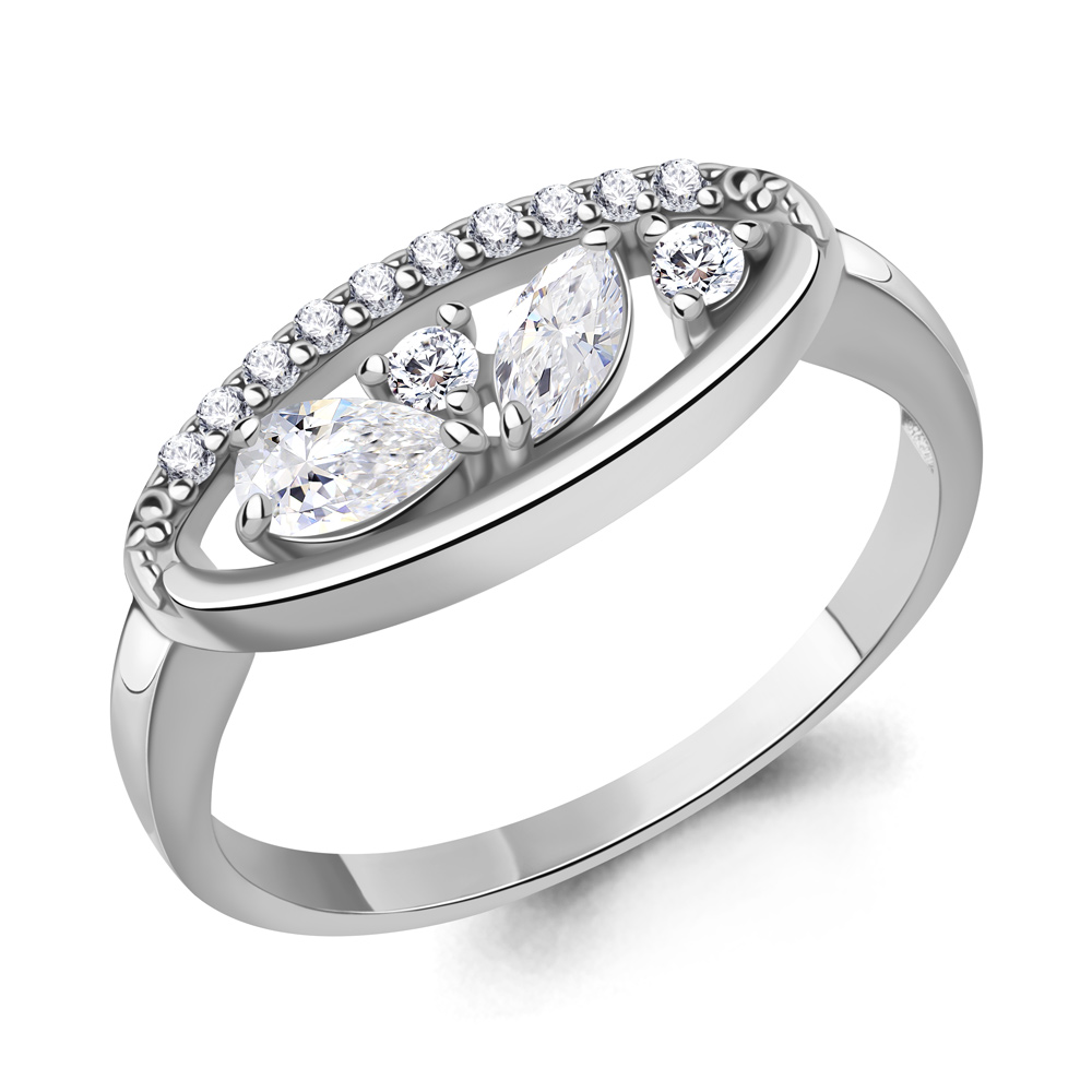 600025А Кольцо из Серебра с фианитами