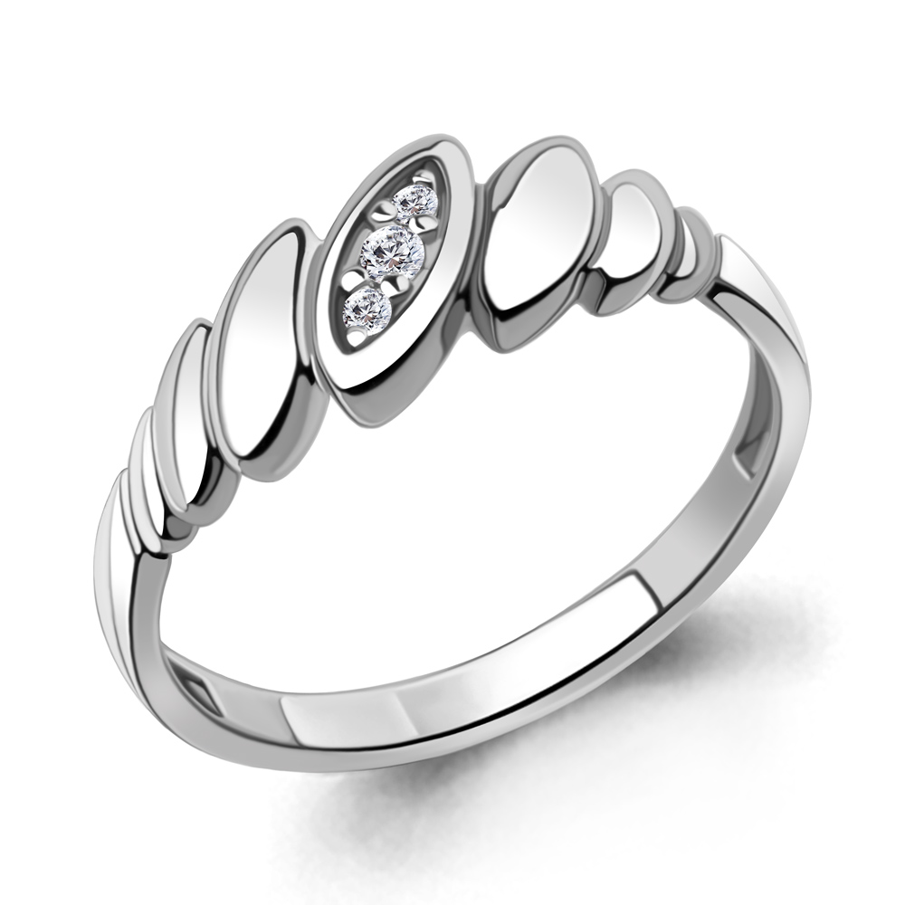 600026А Кольцо из Серебра с фианитами