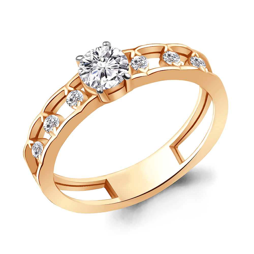 600042А Кольцо из Золота с фианитами