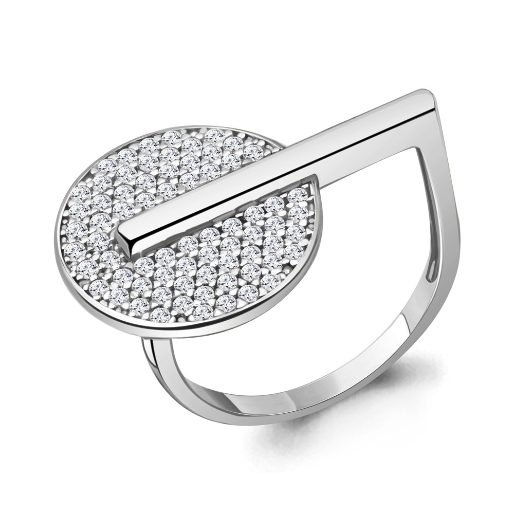 600045А Кольцо из Серебра с фианитами