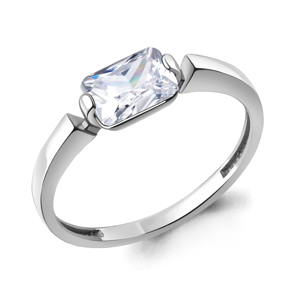 600055 Кольцо из Серебра с фианитом