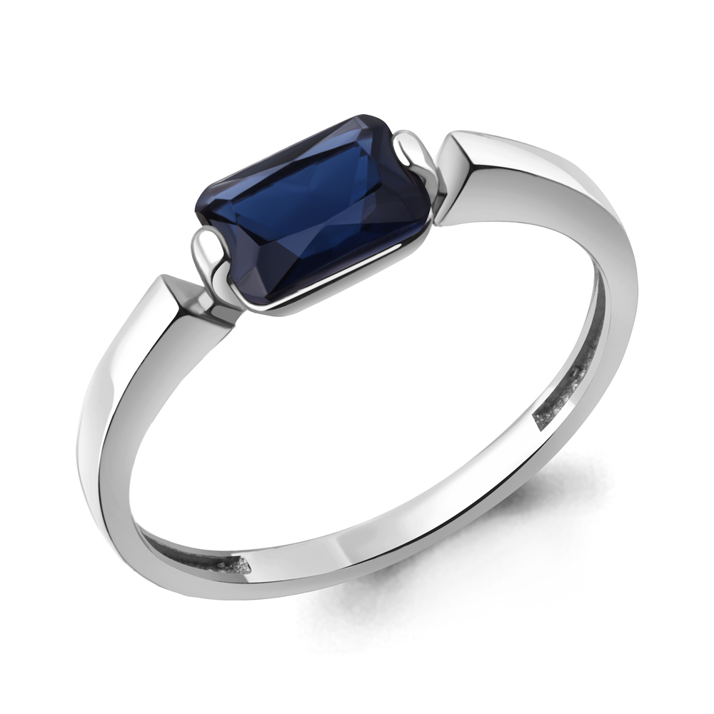 600055Н Кольцо из Серебра с наносапфиром