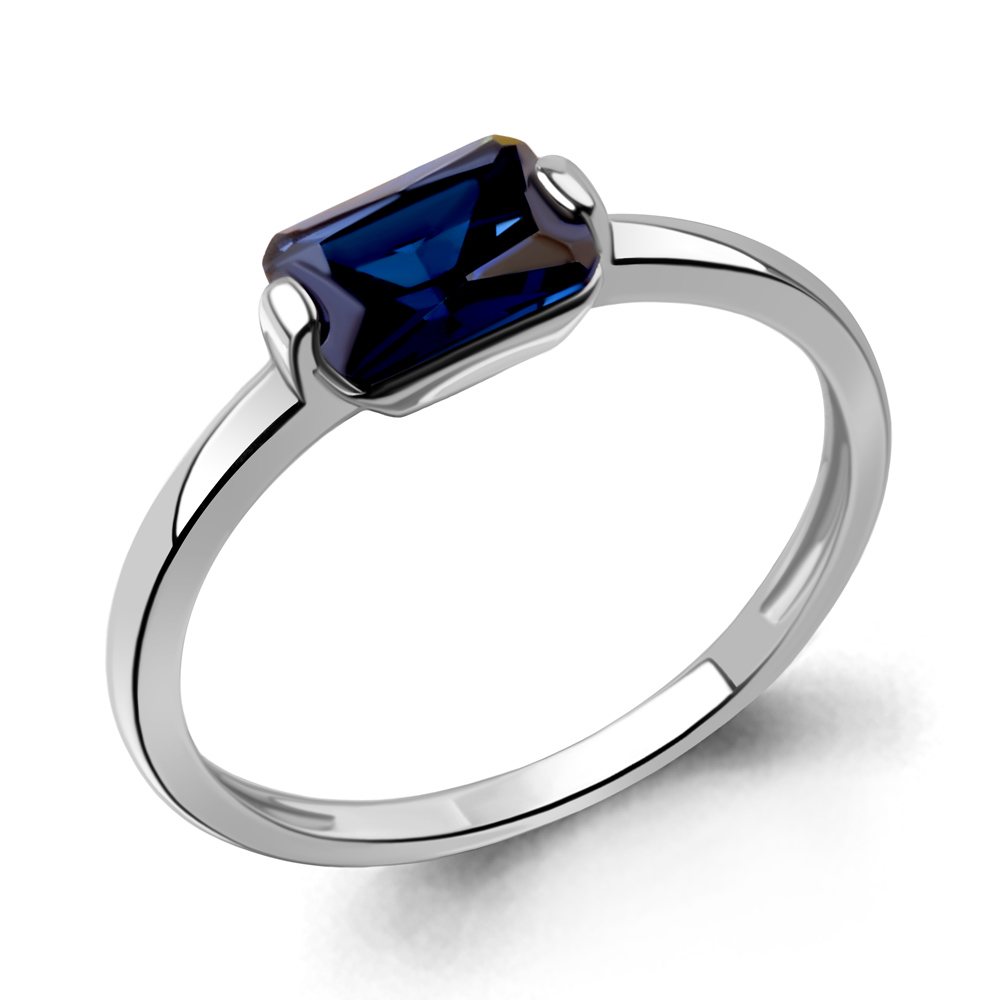 600057Н Кольцо из Серебра с наносапфиром