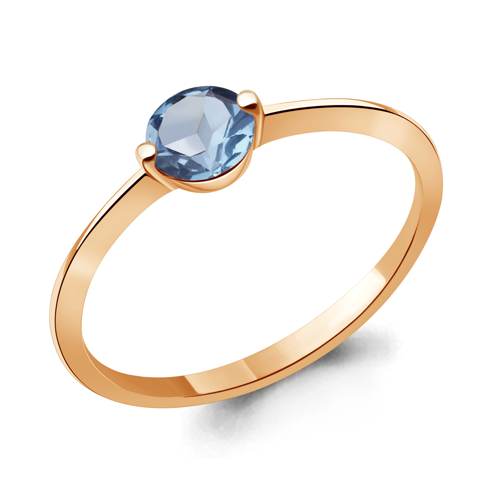 60005805 Кольцо из Золота с топазом свисс блю