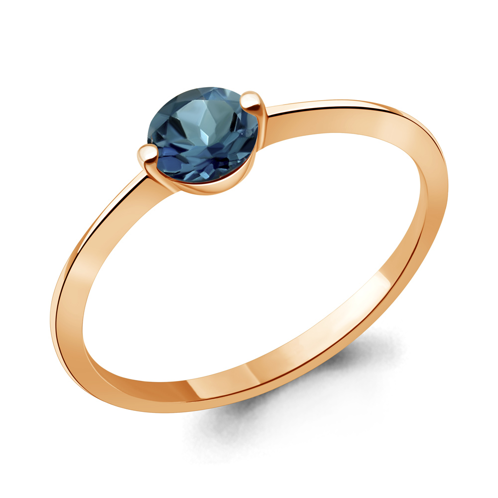 60005808 Кольцо из Золота с топазом лондон блю