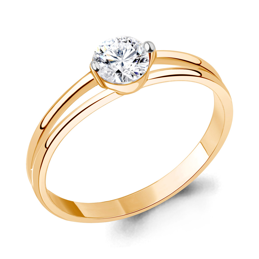 600059 Кольцо из Золота с фианитом