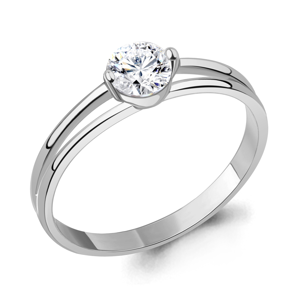 600059 Кольцо из Серебра с фианитом