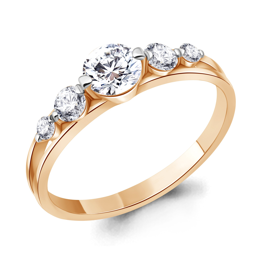 600061 Кольцо из Золота с фианитами