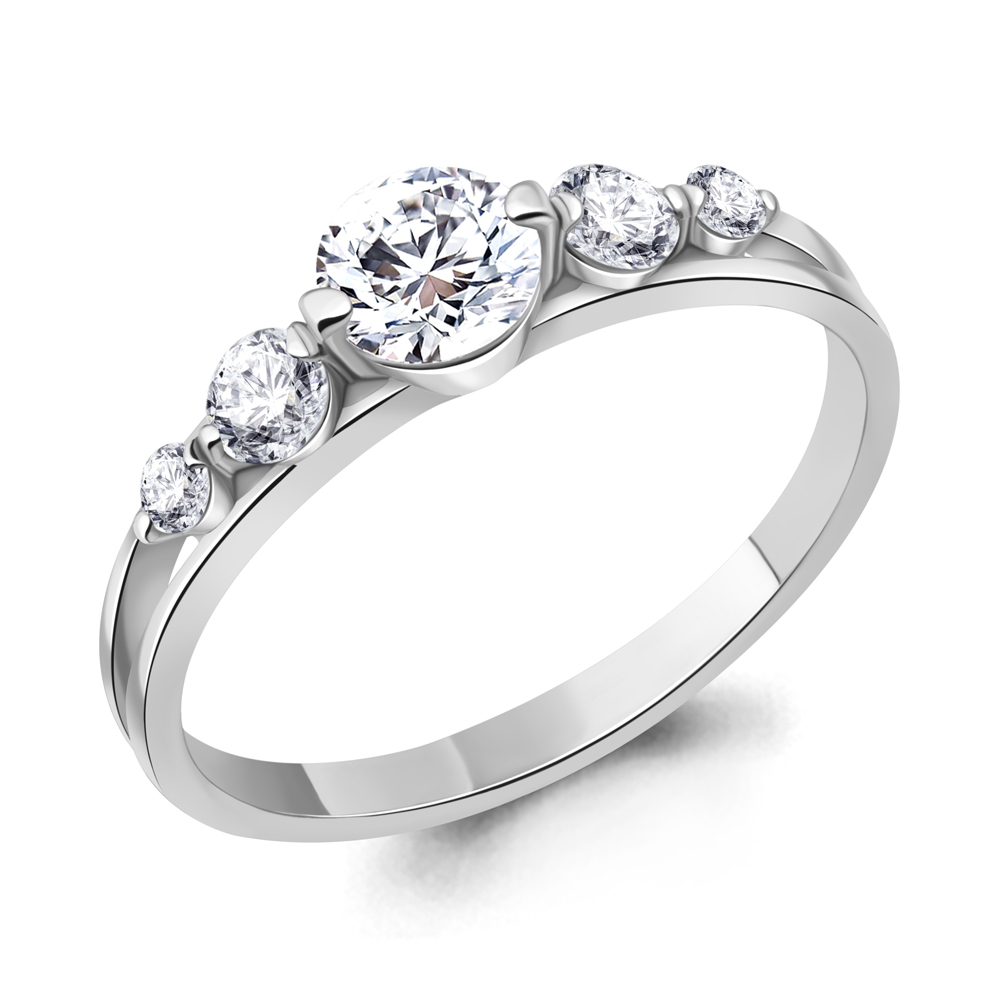 600061 Кольцо из Серебра с фианитами