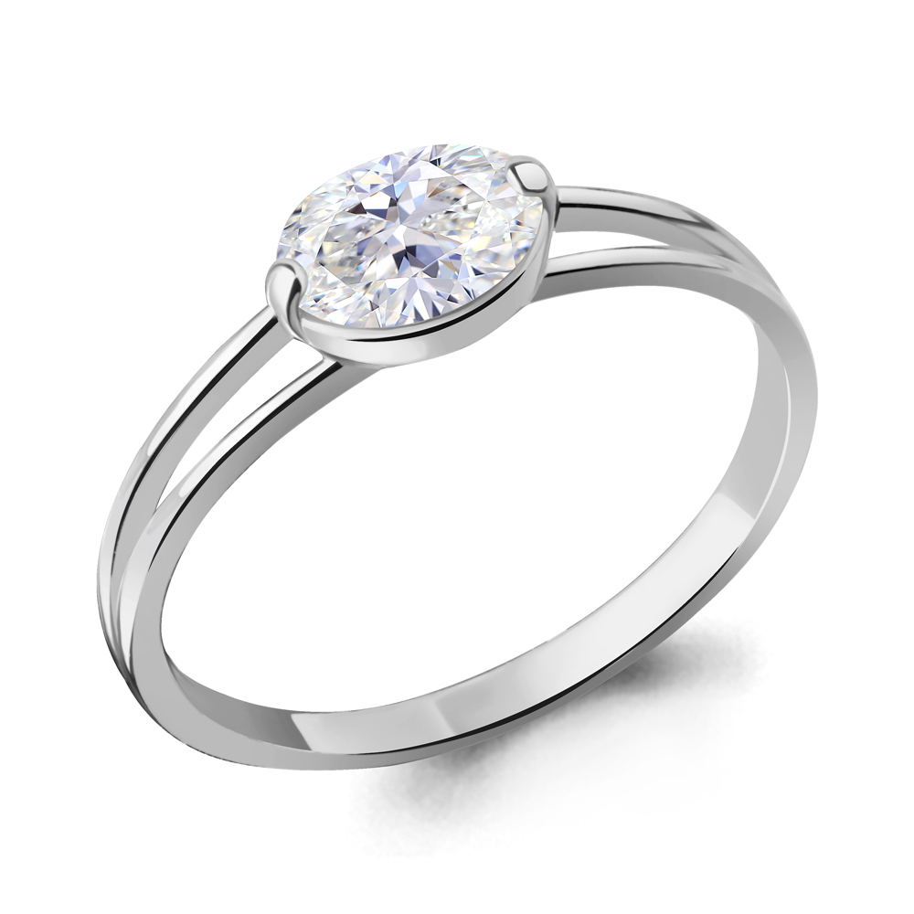 600062 Кольцо из Серебра с фианитом