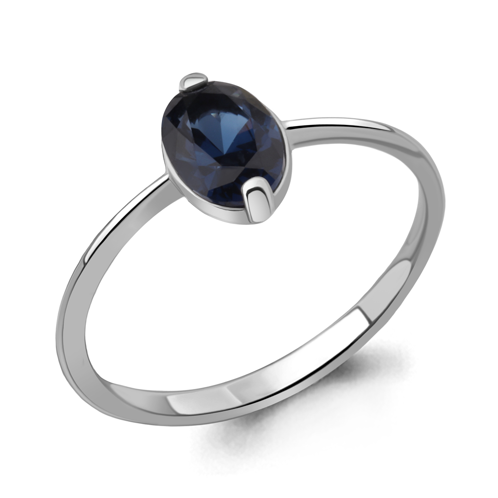 600064Н Кольцо из Серебра с наносапфиром