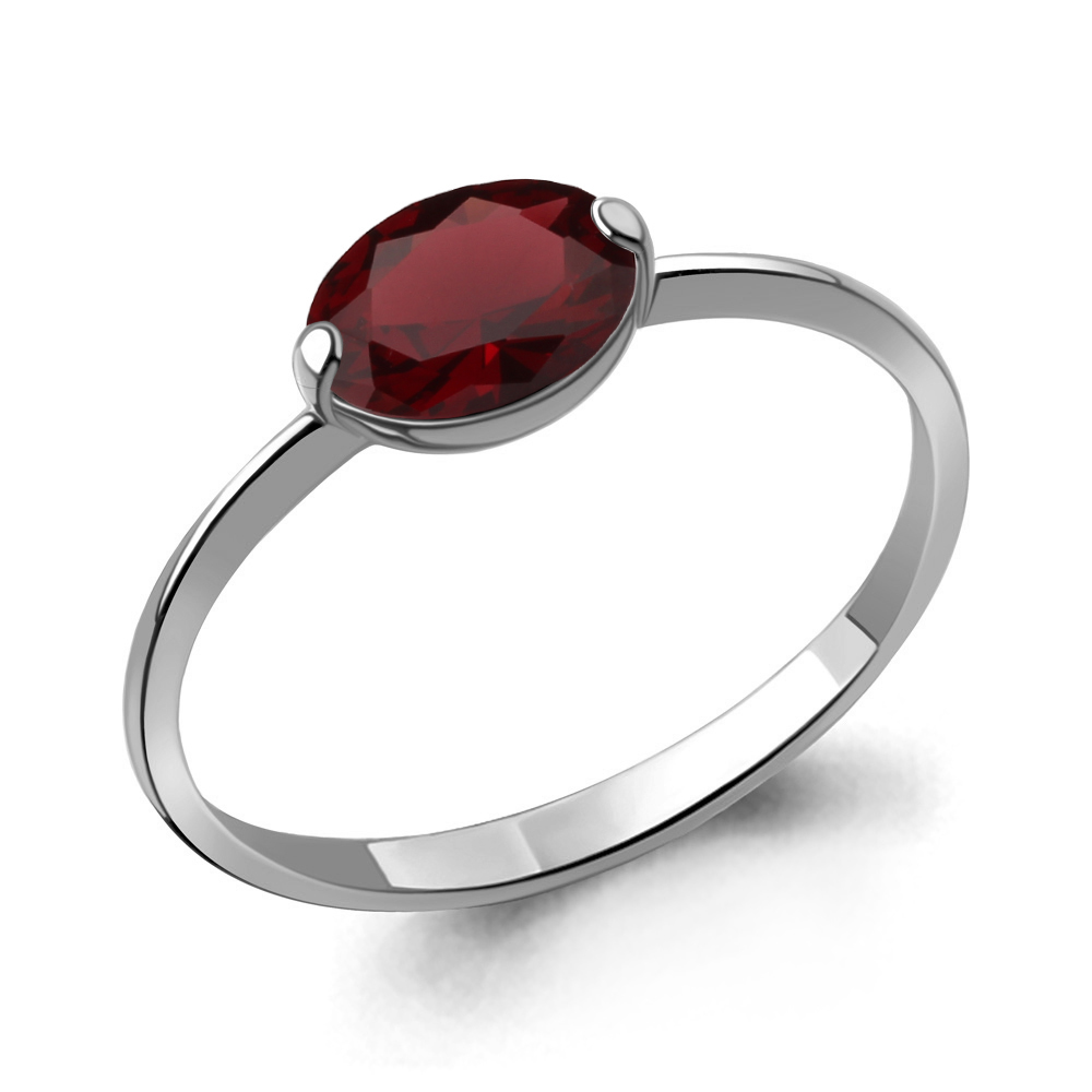 60006803 Кольцо из Серебра с гранатом