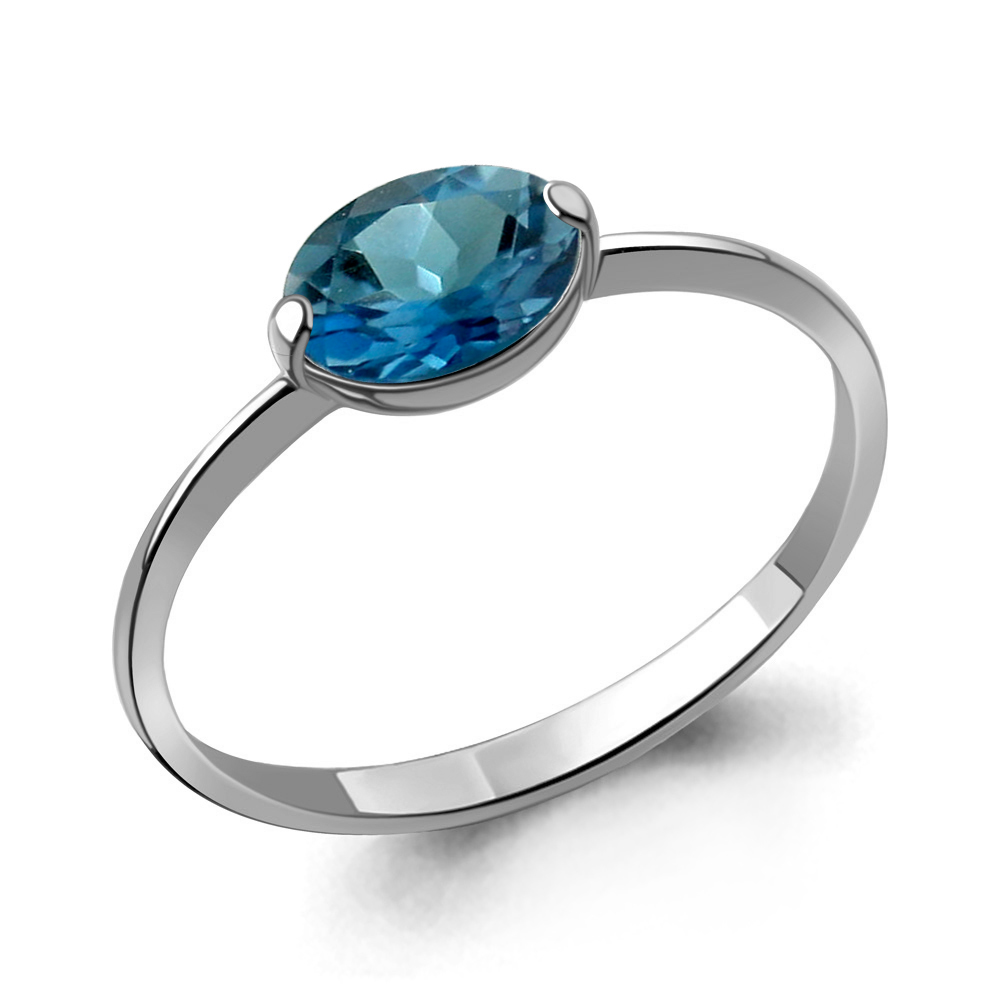 60006808 Кольцо из Серебра с топазом лондон блю