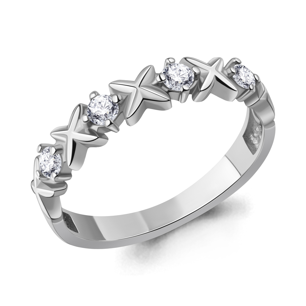 600072А Кольцо из Серебра с фианитами