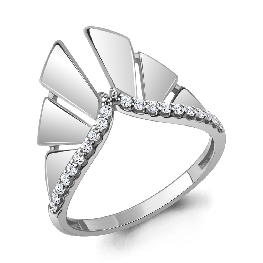 600078А Кольцо из Серебра с фианитами