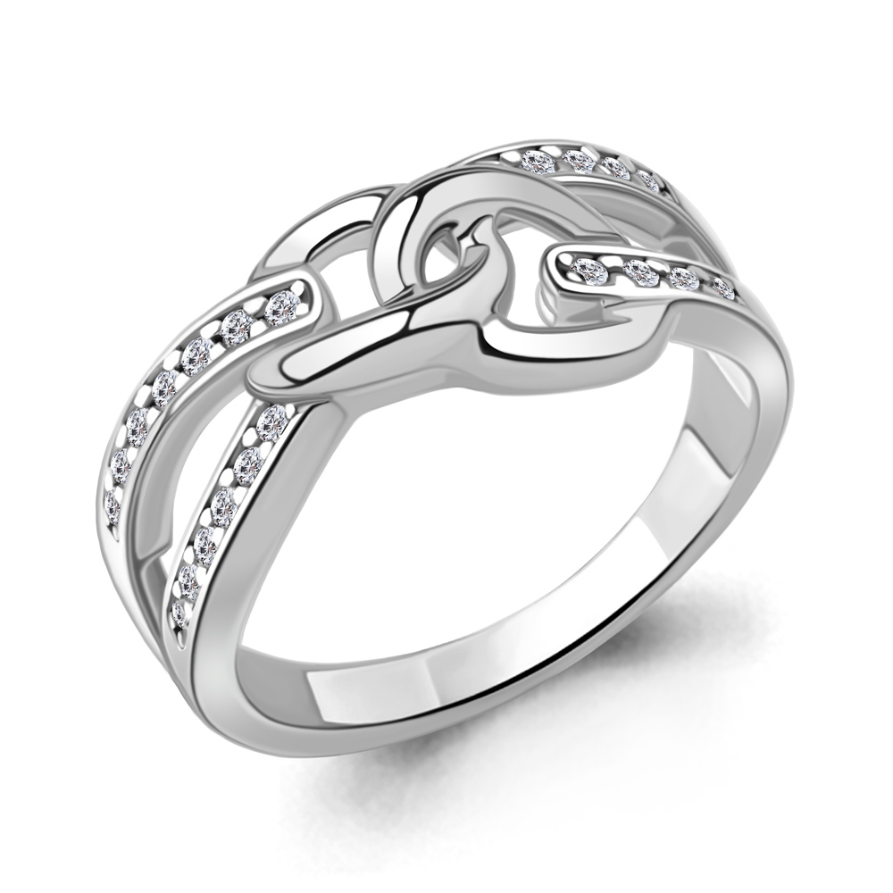 600116А Кольцо из Серебра с фианитами