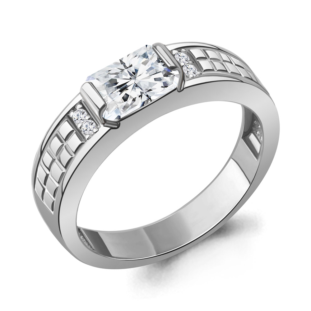 600124А Кольцо из Серебра с фианитами