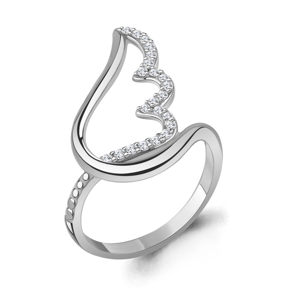 600131А Кольцо из Серебра с фианитами