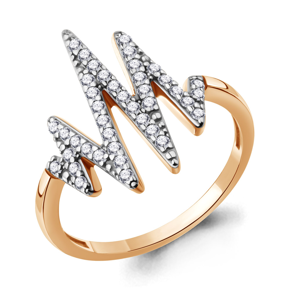 600133А Кольцо из Золота с фианитами