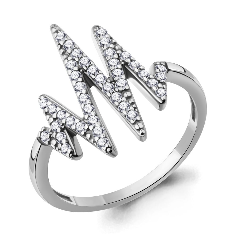 600133А Кольцо из Серебра с фианитами