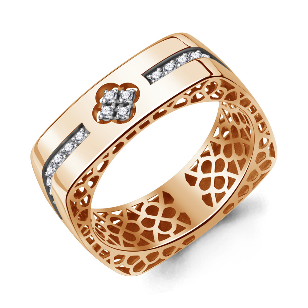 600140 Кольцо из Золота с фианитами