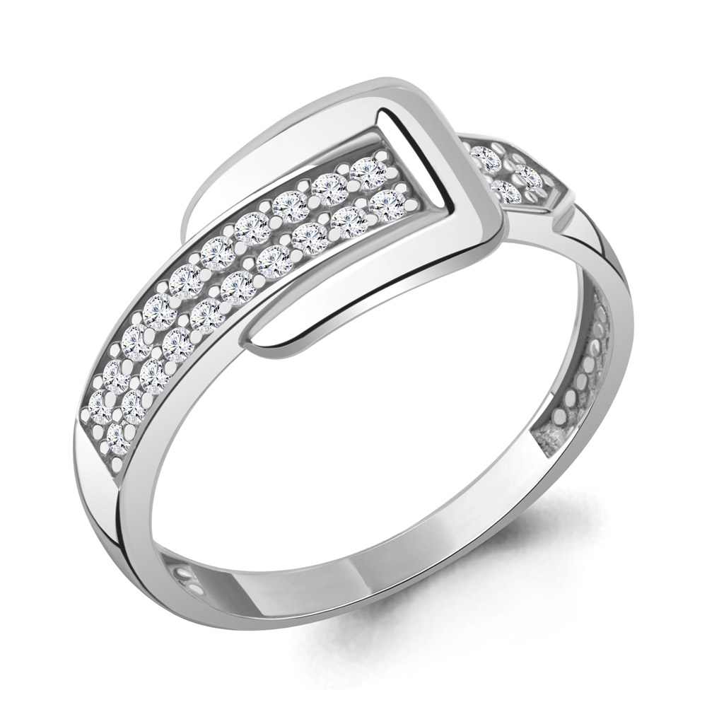 600144А Кольцо из Серебра с фианитами