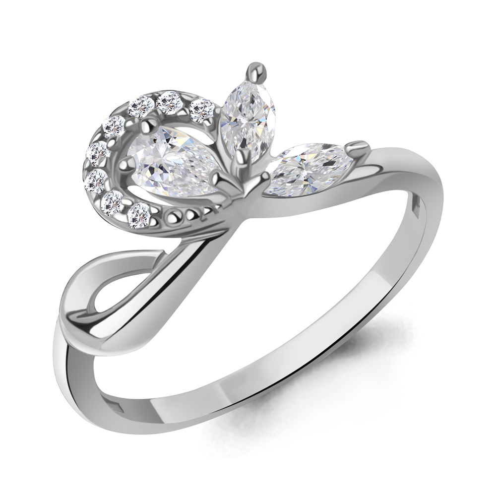 600157А Кольцо из Серебра с фианитами