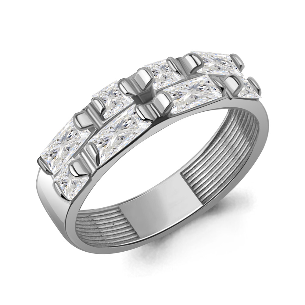 600170 Кольцо из Серебра с фианитами