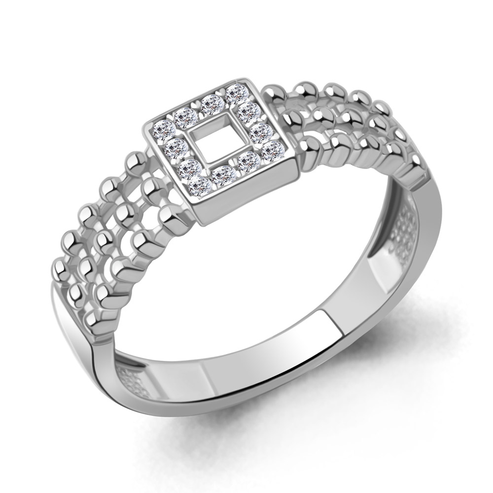 600177А Кольцо из Серебра с фианитами