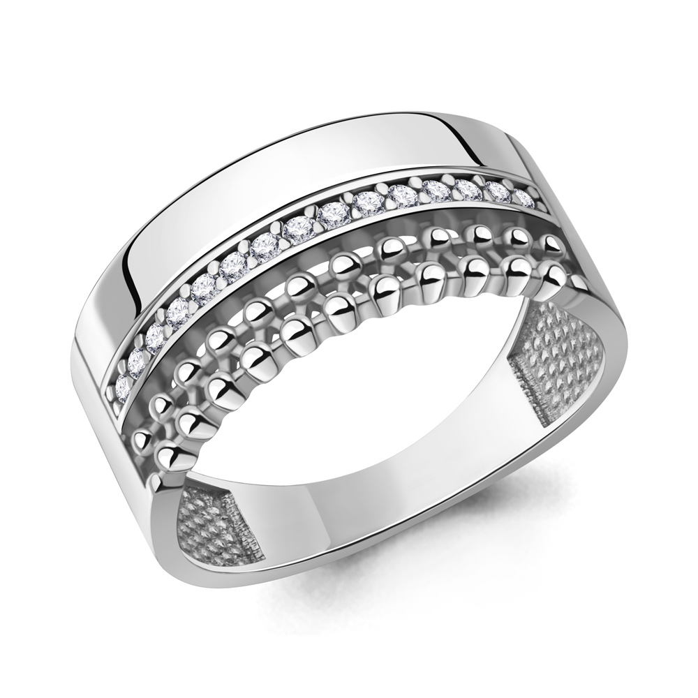 600187А Кольцо из Серебра с фианитами